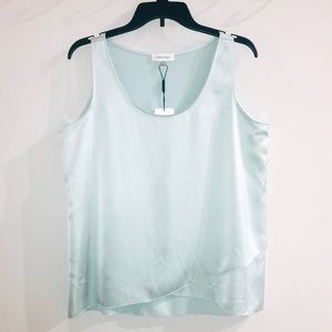 Calvin Klein Sleeveless Asymmetrical Hem Top
